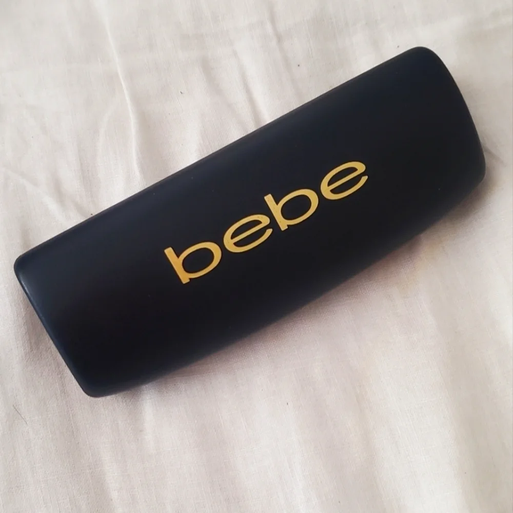 💚5/$25 bebe Black & Gold Signature Logo Sunglasses Eyeglasses Case